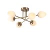 Modern Vintage Chandelier, Metal & Glass, 81x81cm