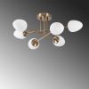Modern Vintage Chandelier, Metal & Glass, 81x81cm