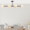 Modern Industrial Chandelier, Black & Antique, 110x40cm