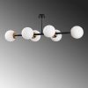 Modern Industrial Chandelier, Black & Antique, 110x40cm