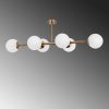 Vintage Copper Chandelier, 3 Glass Caps, 110x40x35 cm