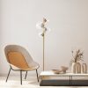 Modern Floor Lamp, Antique Metal & Glass, 162 cm | 4x E14, Stylish Scandinavian Design