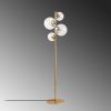 Modern Floor Lamp, Antique Metal & Glass, 162 cm | 4x E14, Stylish Scandinavian Design
