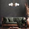 Vintage Copper Chandelier, Adjustable Height, 6 Lights