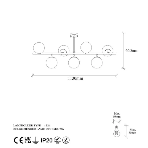 Opviq , 942FLG1220 , Fazli - 10536 , Vintage Style , Chandelier