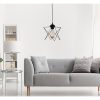 Industrial Black Metal Prism Chandelier, 60 cm Height