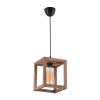 Elegant Brown Wooden Chandelier, 60 cm Height, E27