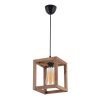 Elegant Brown Wooden Chandelier, 60 cm Height, E27