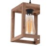 Elegant Brown Wooden Chandelier, 60 cm Height, E27