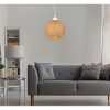 Handmade Jute Chandelier, Ecru & Brown | 55 cm Height | Bohemian & Scandinavian Design