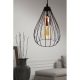 Industrial Black Metal Prism Chandelier, 65 cm Height