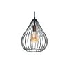 Industrial Black Metal Prism Chandelier, 65 cm Height