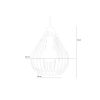 Industrial Black Metal Prism Chandelier, 65 cm Height