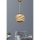 Elegant Wooden Chandelier, Gold & Beige, 75 cm | CE Certified, E27 Socket, Imitation Bamboo Cap