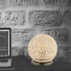 Scandinavian Table Lamp, Ecru, 25x25cm, ABS Base, CE