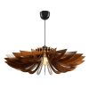 Scandinavian Daisy Chandelier, Walnut, Adjustable Height