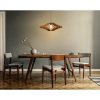 Scandinavian Walnut Angel Chandelier, Adjustable 55 cm