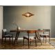 Scandinavian Walnut Angel Chandelier, Adjustable 55 cm