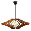 Scandinavian Walnut Angel Chandelier, Adjustable 55 cm