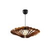 Scandinavian Walnut Angel Chandelier, Adjustable 55 cm