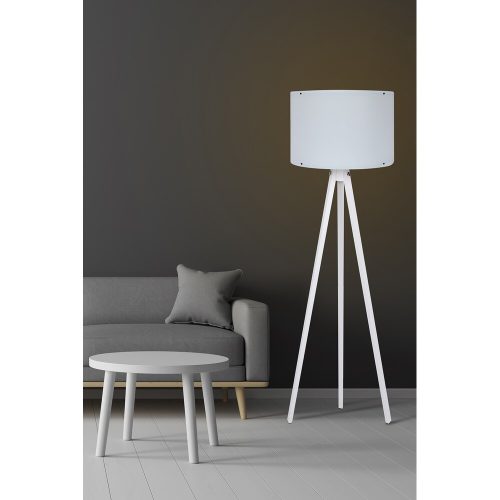 Scandinavian White Floor Lamp, 145 cm, MDF Body, CE Cert