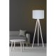 Scandinavian White Floor Lamp, 145 cm, MDF Body, CE Cert