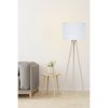 Scandinavian Floor Lamp, White & Cream, 145 cm Height