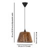 Elegant Camel Chandelier, Metal Body, 65 cm Height | CE Certified, E27 Socket, Imitation Bamboo Cap
