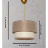 Opviq, 390FLH1662, Elegant Metal Chandelier, Beige & Cream, 65 cm Height