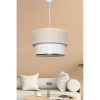 Elegant Cream & White Chandelier, Metal Body, 75 cm