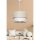 Elegant Cream & White Chandelier, Metal Body, 75 cm