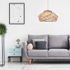 Scandinavian Chandelier, Wooden Body, Camel Color, 65 cm