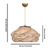 Scandinavian Chandelier, Wooden Body, Camel Color, 65 cm