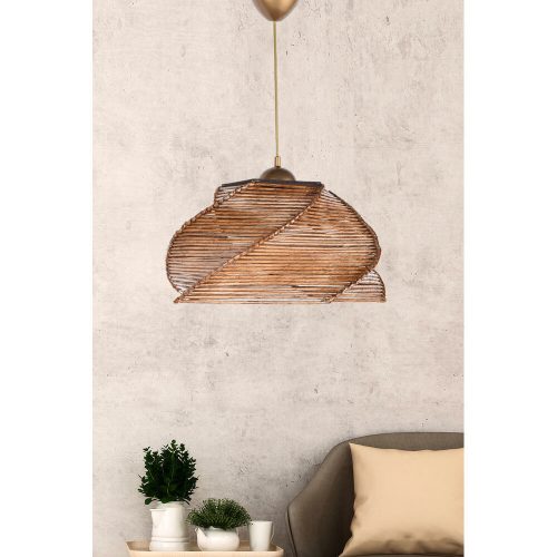 Scandinavian Chandelier, Wooden Body, Antiquation Color