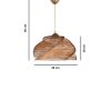 Scandinavian Chandelier, Wooden Body, Antiquation Color