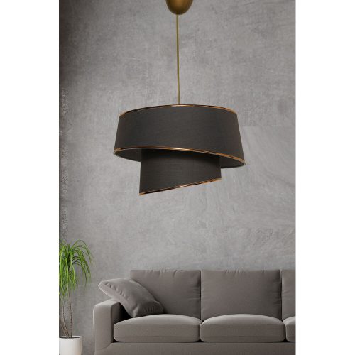 Scandinavian Chandelier, Gold & Anthracite, CE Certified