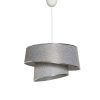 Scandinavian Chandelier, Metal Body, Grey & Silver, 70 cm