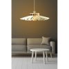 Elegant Big Daisy Chandelier, White, Adjustable Height