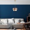 Elegant Beige & Gold Chandelier, Metal Body, 65 cm