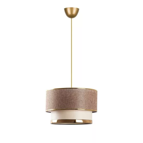 Opviq , 390FLH1817 , Cake - Beige, Gold , Beige Gold Color , Chandelier , With E27 Socket