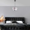 Stylish Grey & Silver Chandelier, Metal Body, 65 cm