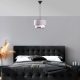 Stylish Grey & Silver Chandelier, Metal Body, 65 cm