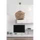 Scandinavian Chandelier, Wooden Body, Camel Color, 65 cm