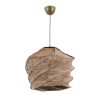 Scandinavian Chandelier, Wooden Body, Camel Color, 65 cm
