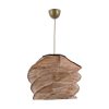 Scandinavian Chandelier, Wooden Body, Camel Color, 65 cm