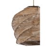 Scandinavian Chandelier, Wooden Body, Camel Color, 65 cm