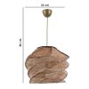 Scandinavian Chandelier, Wooden Body, Camel Color, 65 cm