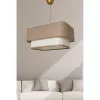 Opviq, 390FLH1649, Varianza - Cream, Beige, Chandelier, E27