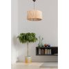Rustic Scandinavian Chandelier, Metal & Jute, 75 cm