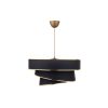 Glamorous Black & Gold Chandelier, CE Certified, 72 cm